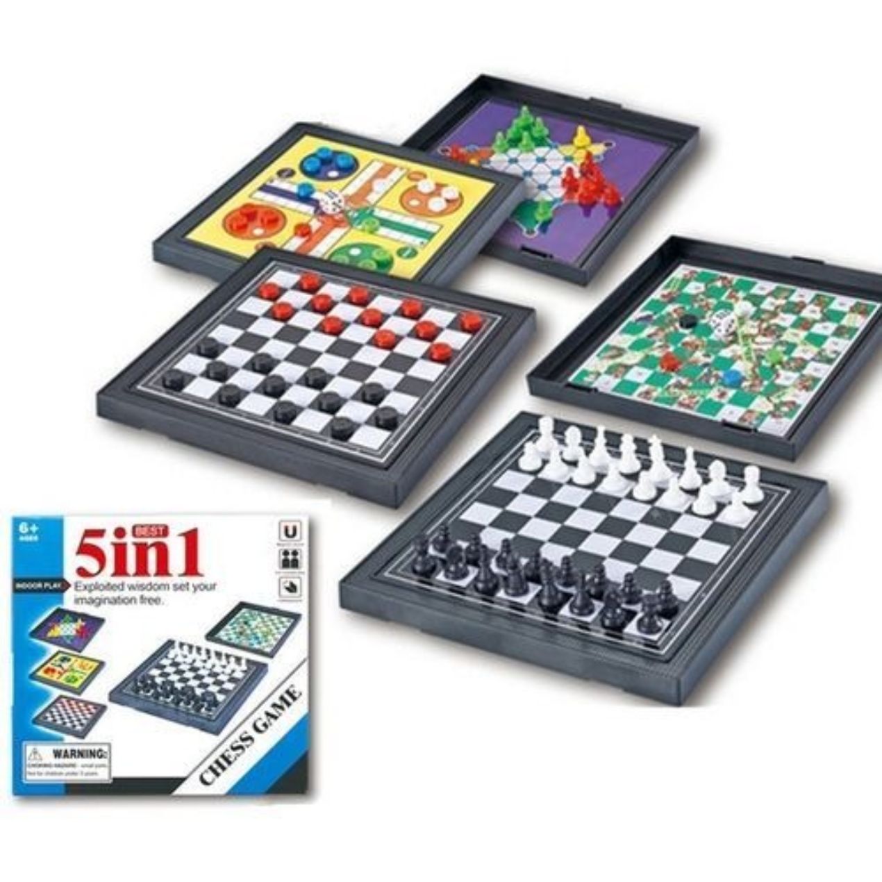 5 in 1 chess game with 5 in 1 chess strategy variants - Board Games & Cards Kenya - KES 1800