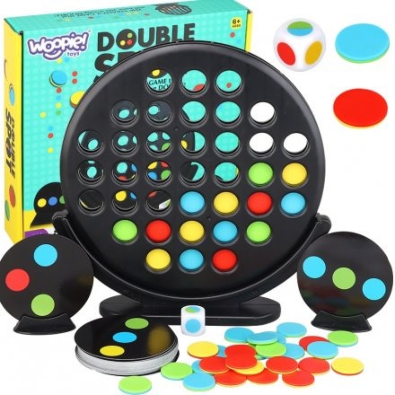 The Double Spot game box featuring vibrant colors and high-quality game components from Boards Games & Cards.