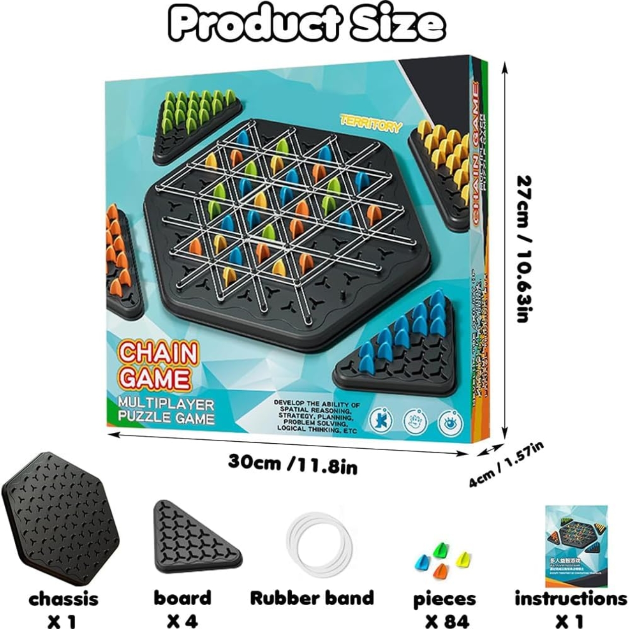 Chain chess product packaging and board setup, showcasing the KES 2000 value.
