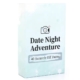 The Datenight adventure (scratch) game box and contents, ready for play.