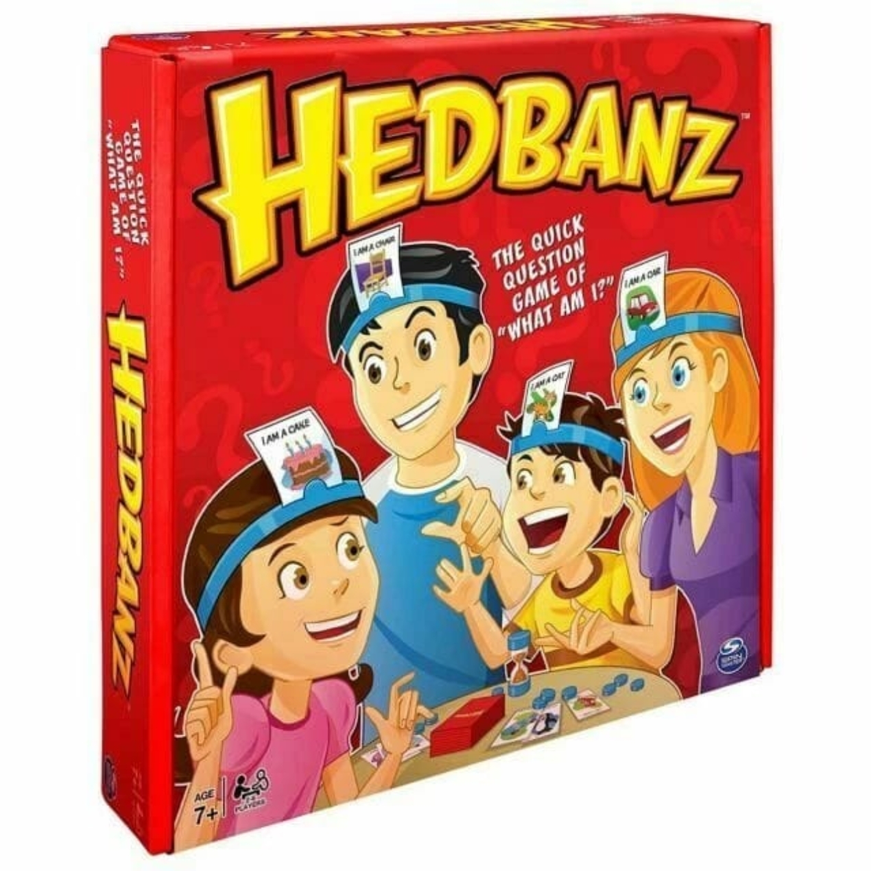 The Hedbanz board game box featuring headbands and mystery cards from Boards Games & Cards Kenya.